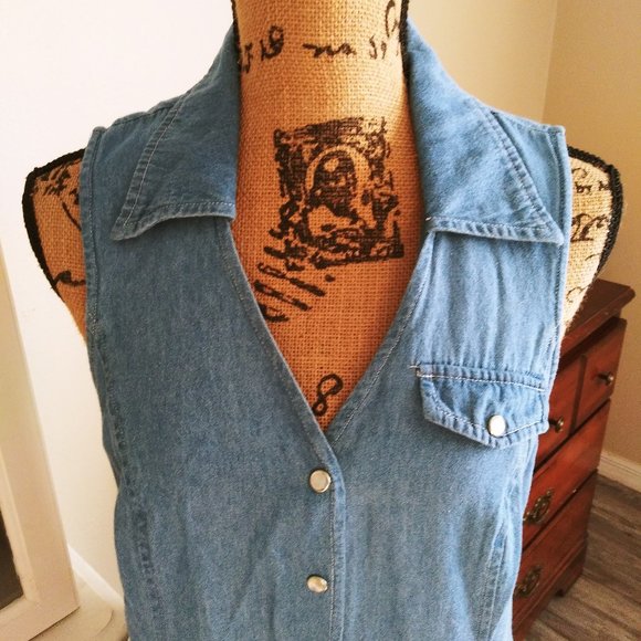 Vintage Robbie Bee Denim Look Dress - Picture 6 of 9